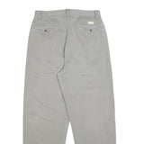 POLO RALPH LAUREN Mens Cotton Grey Relaxed Straight Trousers W30 L32 Classic