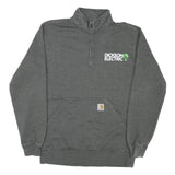 CARHARTT Mens Grey Dickson Electric 1/4 Zip S Cotton Blend Sweatshirt Workwear