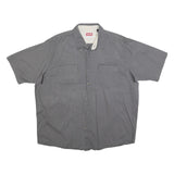 WRANGLER Mens Grey Shirt XL Cotton Blend Casual Workwear Button Up