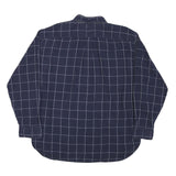 TOMMY HILFIGER Mens Blue Pattern Shirt XL Cotton Blend Long Sleeve Button Down