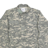 GOLDEN MFG. CO. Mens Grey Camouflage Military Cotton Blend Jacket L Zip