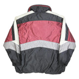 ENERGY Mens Red Black & White Zip-Up Classic Jacket XL Polyester Colourblock