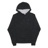 CHAMPION Mens Black Hoodie S Cotton Blend Pullover Lightweight Drawstring