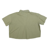 TIMBERLAND Womens Green Short Sleeve Cotton Blend Shirt XL Casual Summer