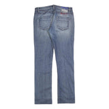 PHARD Womens Slim Blue Denim Jeans W32 L32 Zip Closure Classic Style