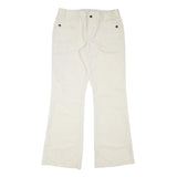TOMMY HILFIGER Womens Cotton Blend Cream Regular Fit Straight Trousers W34 L33