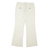 TOMMY HILFIGER Womens Cotton Blend Cream Regular Fit Straight Trousers W34 L33