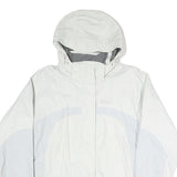 JACK WOLFSKIN Womens White & Light Grey Outdoor Jacket XL Polyester Blend Zip