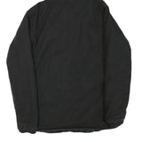 WRANGLER Mens Black & Grey Hooded Cotton Blend Jacket S Button Closure Casual