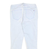 TOMMY HILFIGER Womens Jeans White Slim Straight Denim Raw W26 L24 Stylish