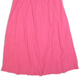 MONSOON Womens Pink Midi Woven Skirt Embroidered Waistband M Comfortable Stylish