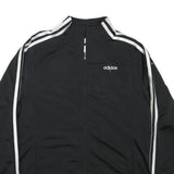 ADIDAS Womens Black & White Sports Track Jacket M Polyester Blend Zip