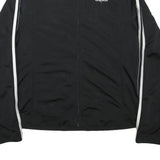 ADIDAS Womens Black & White Sports Track Jacket M Polyester Blend Zip