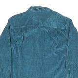 LL BEAN Womens Blue Corduroy Shirt L Button Up Casual Wear