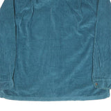 LL BEAN Womens Blue Corduroy Shirt L Button Up Casual Wear