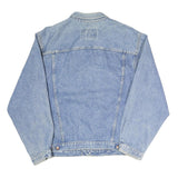 CALVIN KLEIN Mens Blue Denim Jacket Button L Cotton Blend Classic Style