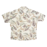 HOLLIS RIVER Mens Cream Floral Print Cotton Shirt XL Summer Casual Tropical