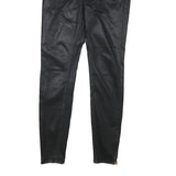 TED BAKER Womens Black Cotton Blend Slim Skinny Trousers W26 L25 Zip Closure