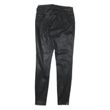 TED BAKER Womens Black Cotton Blend Slim Skinny Trousers W26 L25 Zip Closure
