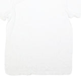 NAUTICA Mens White V-Neck Cotton Blend T-Shirt M Short Sleeve Casual Summer