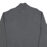TOMMY HILFIGER Mens Grey Plain Cotton Blend Pullover V-Neck Jumper 2XL
