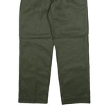 GIBRALTAR INDUSTRIES Mens Cotton Blend Green Relaxed Straight Trousers W34 L31