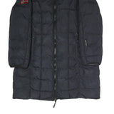 GEOGRAPHICAL NORWAY Womens Navy Blue Long Sleeve Zip Quilted Jacket UK 16