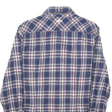 GUESS Mens Blue & Maroon Check Shirt M Cotton Blend Button Collar Casual