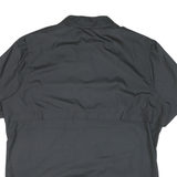 NIKE Mens Black Volleyball Track Jacket L Nylon Plain Short Sleeve Zip