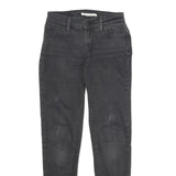 LEVI'S 710 Super Skinny Womens Jeans Black Slim Skinny Denim Raw W26 L30