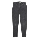 LEVI'S 710 Super Skinny Womens Jeans Black Slim Skinny Denim Raw W26 L30