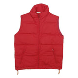 NORTHWEST TERRITORY Mens Red Sleeveless Jacket S Polyester Blend Plain Zippered