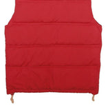 NORTHWEST TERRITORY Mens Red Sleeveless Jacket S Polyester Blend Plain Zippered