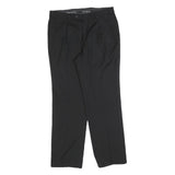 CHARLES VOGELE Womens Wool Blend Black Regular Fit Straight Trousers W34 L30