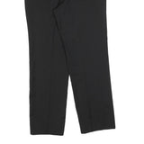 CHARLES VOGELE Womens Wool Blend Black Regular Fit Straight Trousers W34 L30