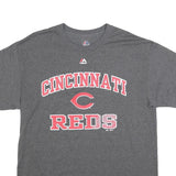 MAJESTIC Mens Grey Cincinnati Reds Graphic T-Shirt M Crew Neck Short Sleeve