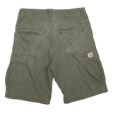 CARHARTT Mens Cargo Shorts Green L W36 Cotton Blend Durable Workwear