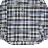 JACHS Mens Blue & White Check Shirt XL Casual Cotton Long Sleeve Button