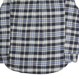 JACHS Mens Blue & White Check Shirt XL Casual Cotton Long Sleeve Button