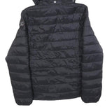 NAPAPIJRI Womens Black Lightweight Puffer Jacket M Polyester Blend Hooded Zip
