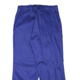 Relaxed Fit Mens Cotton Blend Blue Workwear Trousers W35 L28 Pocketed Zip