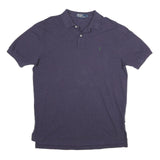 POLO RALPH LAUREN Mens Navy Blue Green Pony Short Sleeve Plain L Cotton Polo
