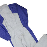 K2 Mens Blue & Grey Lined Dungarees Loose Polyester Blend L W34 L31