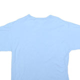 CHAMPION Mens Blue Light Blue Crew Neck Short Sleeve T-Shirt L Cotton Blend