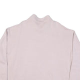 NIKE Mens Light Pink 1/4 Zip Sweatshirt L Casual Cotton Blend Pullover Top