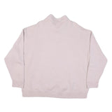 NIKE Mens Light Pink 1/4 Zip Sweatshirt L Casual Cotton Blend Pullover Top