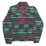 CINCH Mens Blue & Maroon Patterned Pullover Jumper Crew Neck Regular L Nylon