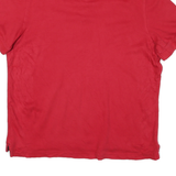 NAUTICA Mens Red Short Sleeve Plain Polo Shirt S Cotton Blend Classic Fit