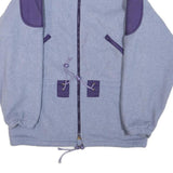 SUN-SET SPORTSWEAR Mens Blue & Purple Zip Jacket M Polyester Fleece Soft Warm