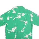 HATTIE Mens Green & White Floral Shirt M Summer Casual Cotton Short Sleeve